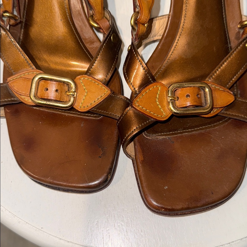 Louis Vuitton Brown and Tan vintage Sandals - Picture 14 of 15